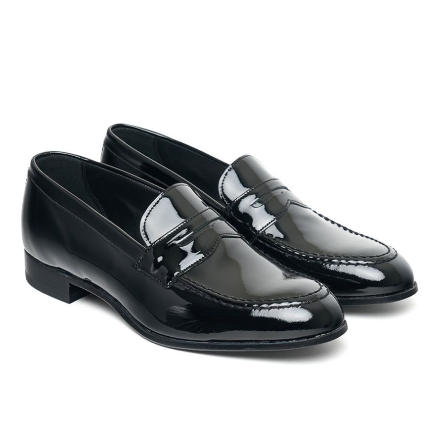 Women Cheaney Loafers | Casey Women'S Penny Loafer In Black Patent Leather