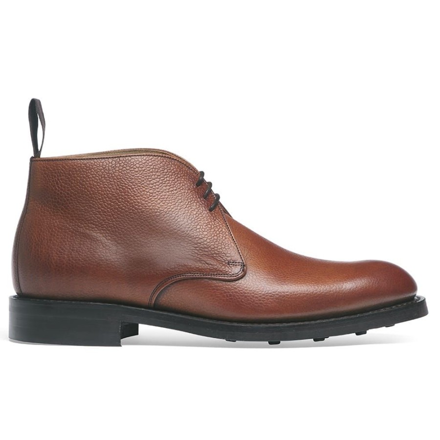 Men Cheaney Chukka Boots | Jackie Iii R Chukka Boot In Mahogany Grain Leather