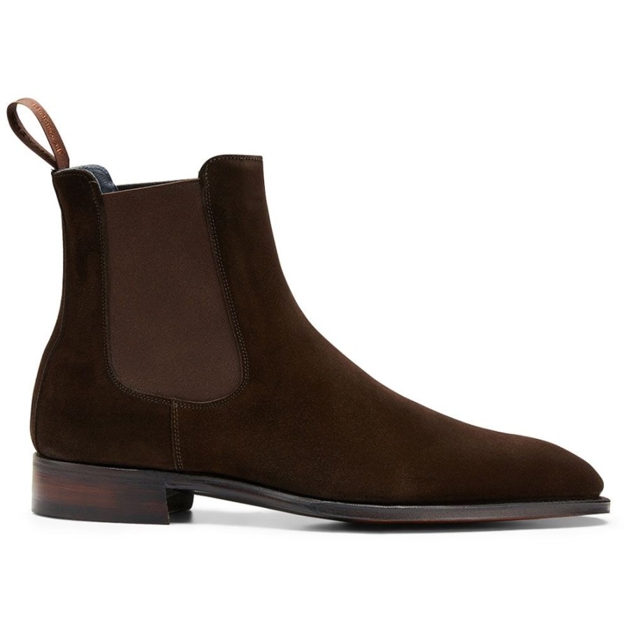 Men Cheaney Chelsea Boots | Godwin Chelsea Boot In Bitter Chocolate Janus Suede