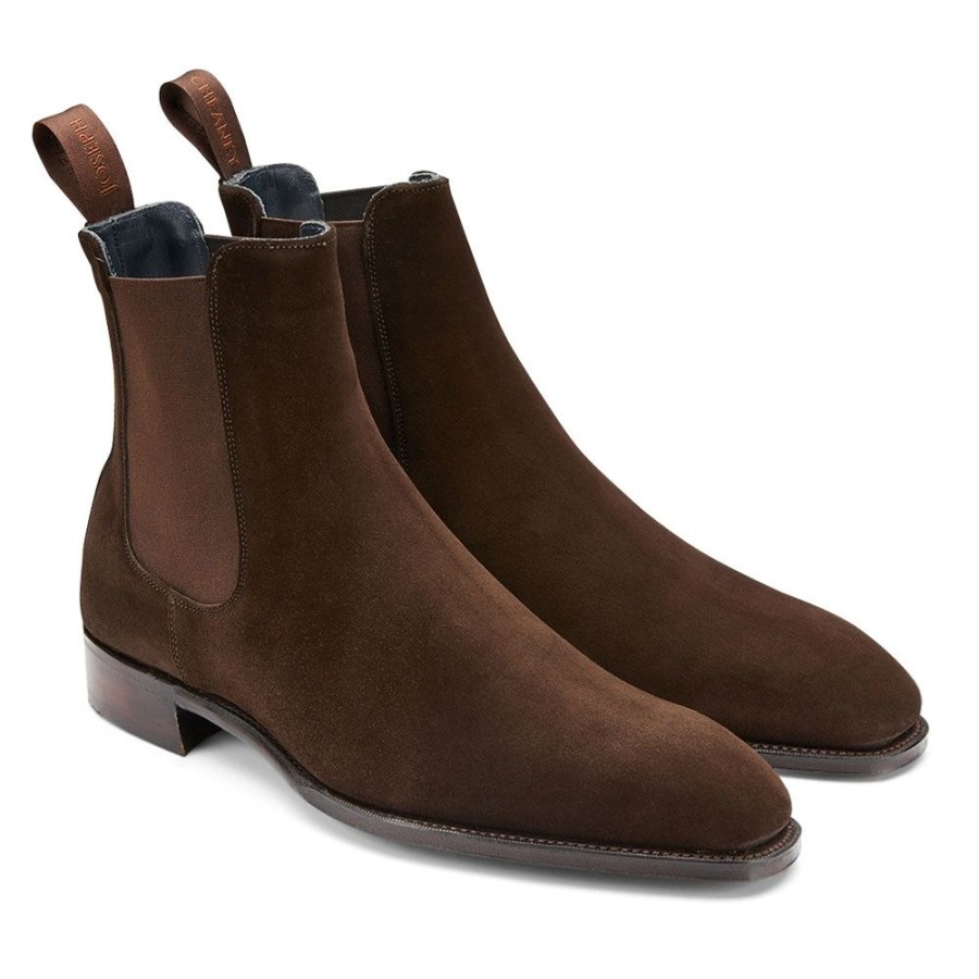 Men Cheaney Chelsea Boots | Godwin Chelsea Boot In Bitter Chocolate Janus Suede