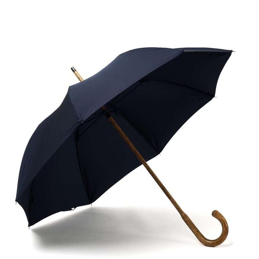 Accessories Cheaney | Soild Hickory Stick Umbrella In Navy