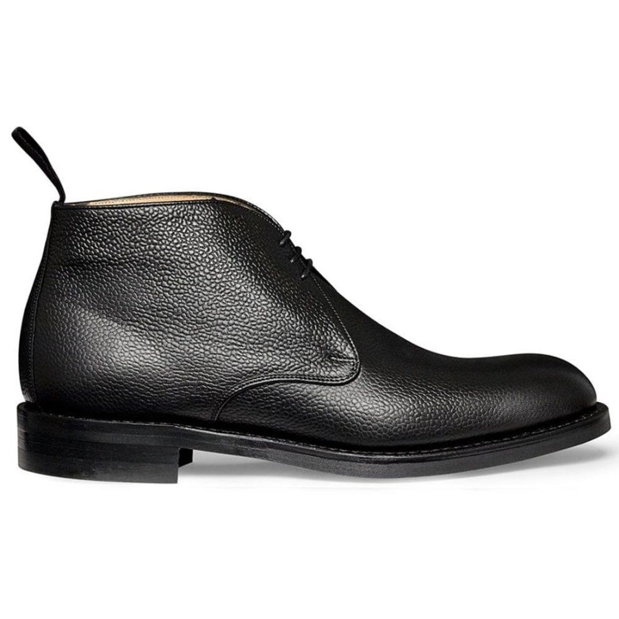 Men Cheaney Chukka Boots | Jackie Iii R Chukka Boot In Black Grain Leather