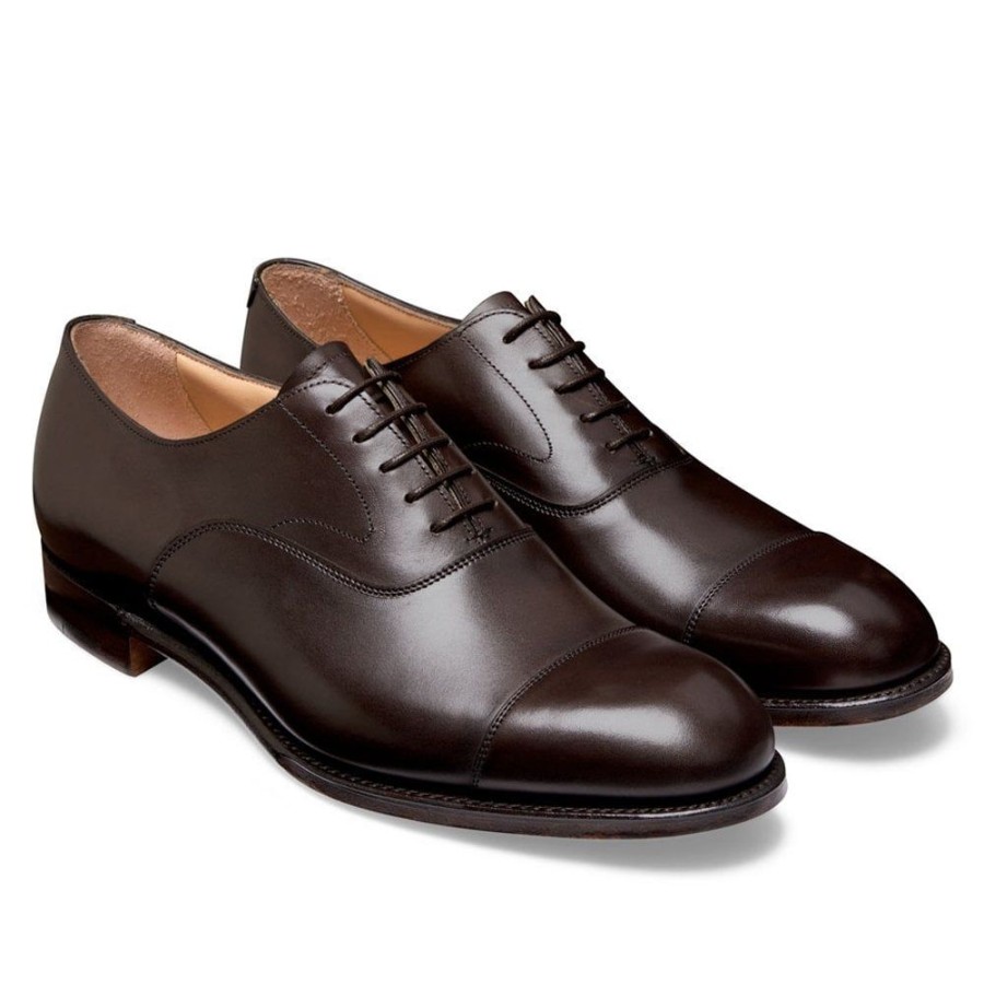 Men Cheaney Oxfords | Alfred R Capped Oxford In Mocha Calf Leather