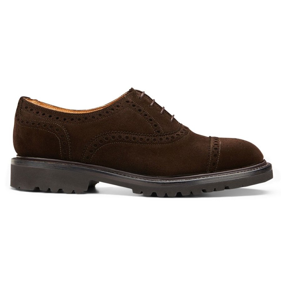 Women Cheaney Semi Brogues | Darcey Ii Gv Oxford Semi Brogue In Bitter Chocolate Suede