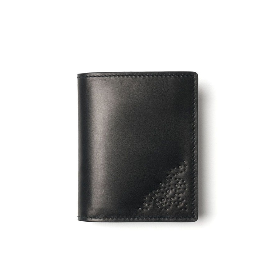 Accessories Cheaney | Folding Card Holder In Black Calf Leather