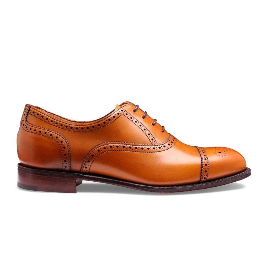 Women Cheaney Semi Brogues | Darcey Oxford Semi Brogue In Light Chestnut Calf Leather