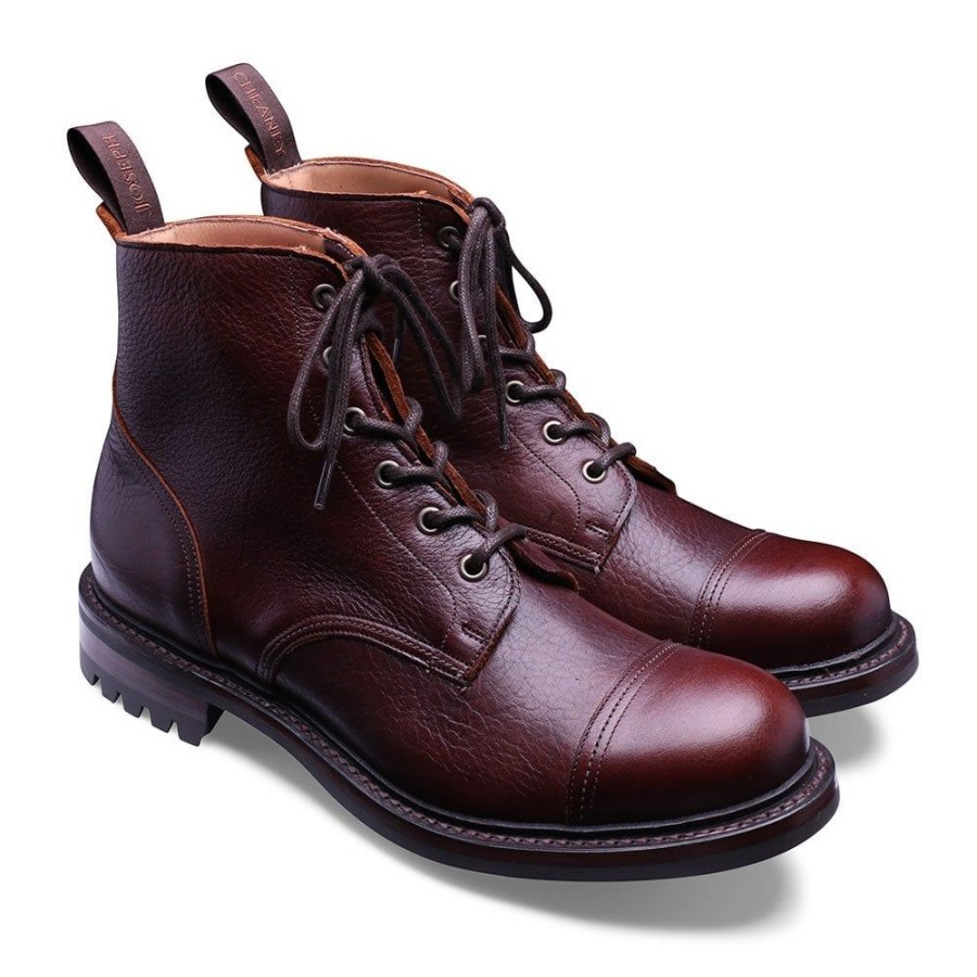 Men Cheaney Military Boots | Hurricane Ii C Derby Boot In Whiskey Kudu Leather