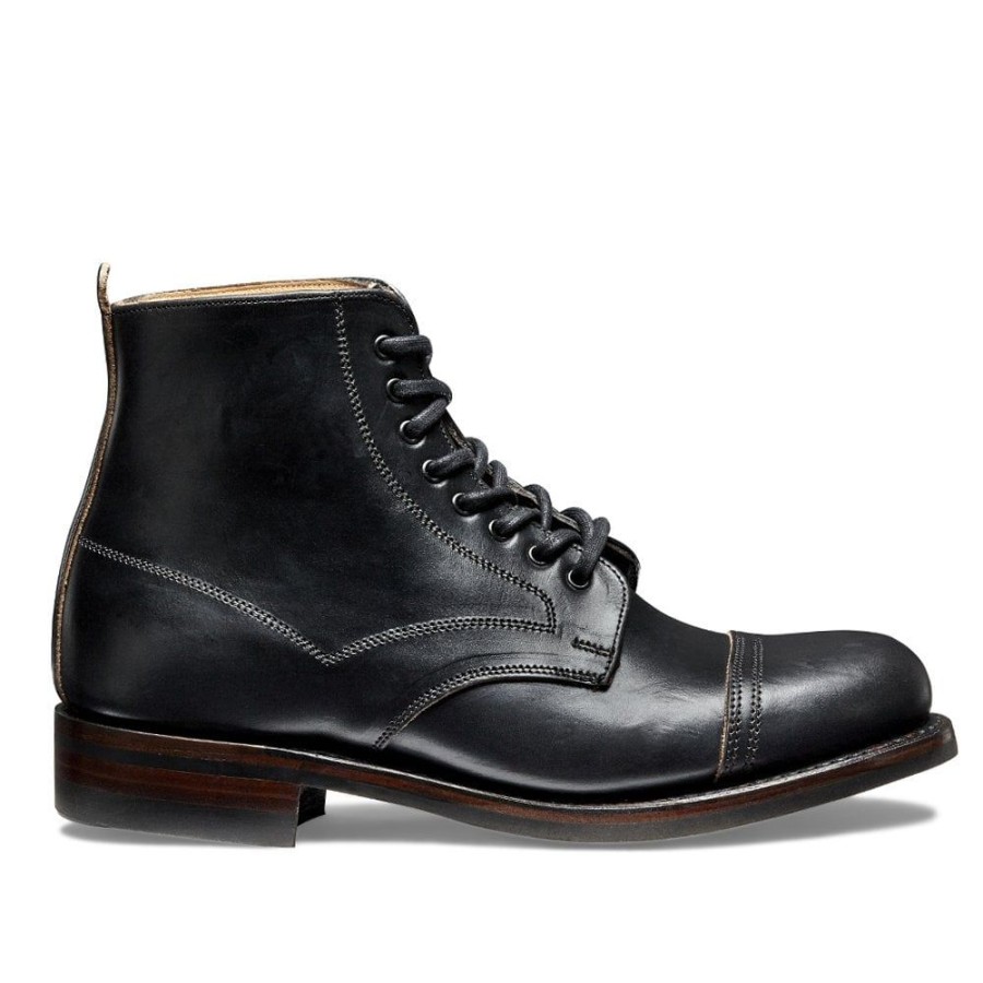 Women Cheaney Derby Boots | Jess Capped Derby Boot In Black Chromexcel Leather