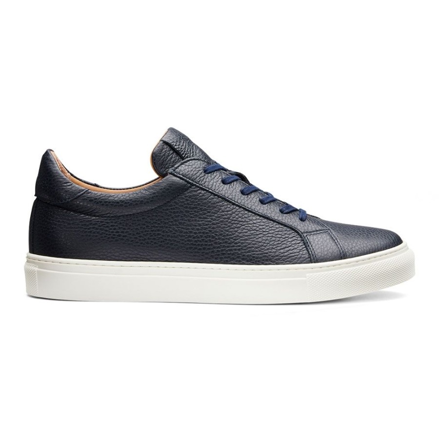 Men Cheaney X Goral Trainers | Kelham Trainer In Navy Grain Leather