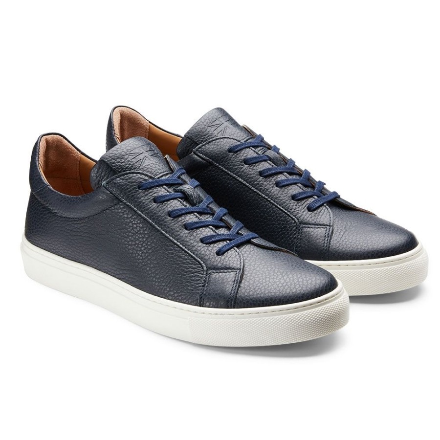 Men Cheaney X Goral Trainers | Kelham Trainer In Navy Grain Leather