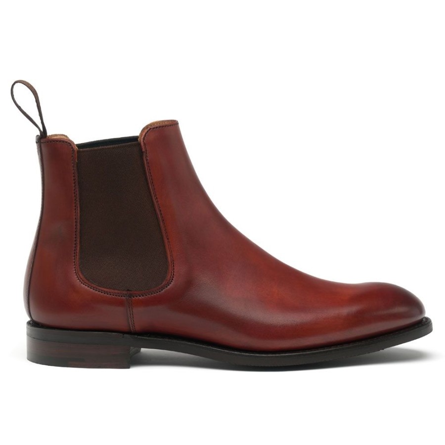 Men Cheaney Chelsea Boots | Godfrey D Chelsea Boot In Dark Leaf Calf Leather