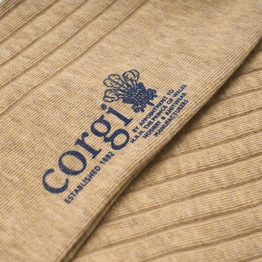 Accessories Corgi | Brecon Camel Mens Cotton Socks