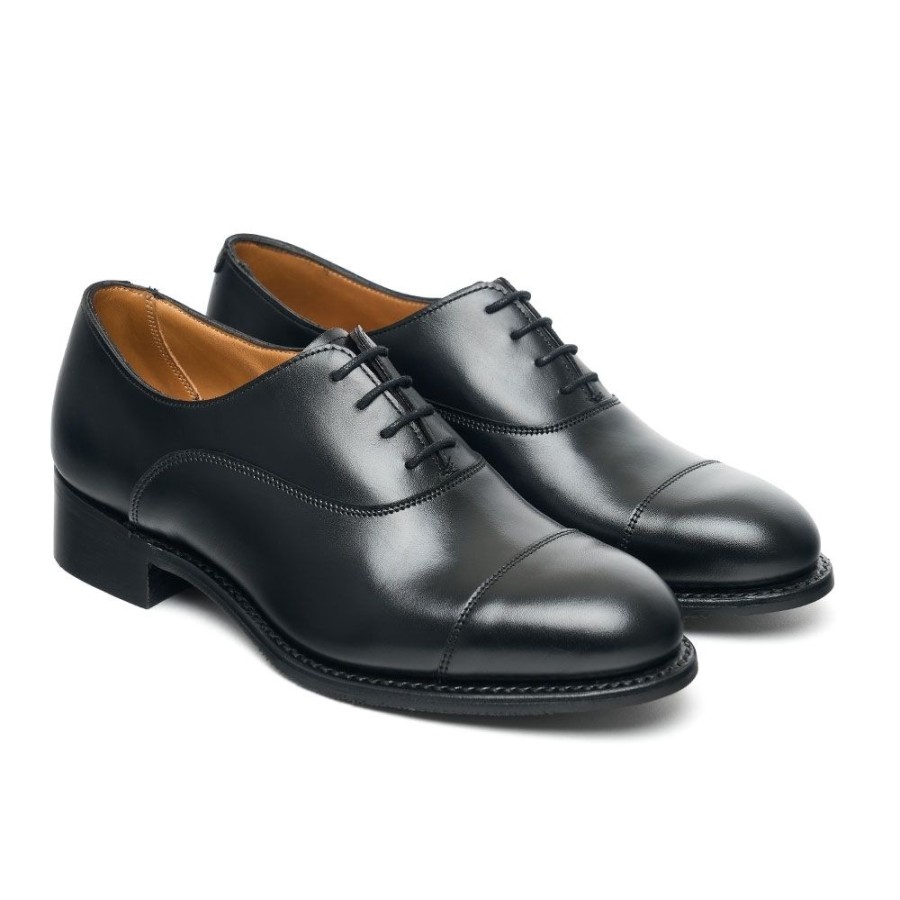 Women Cheaney Oxfords | Louise Ii D Capped Oxford In Black Calf Leather