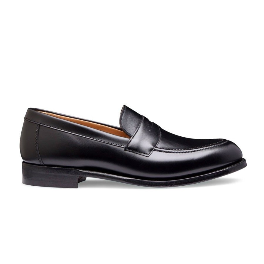 Men Cheaney Loafers | Hadley D Penny Loafer In Black Calf Leather