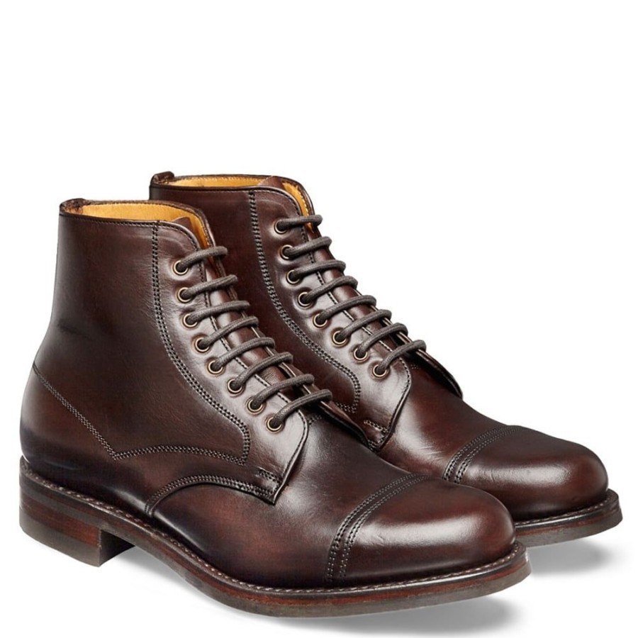 Women Cheaney Derby Boots | Jess Capped Derby Boot In Chicago Tan Chromexcel Leather