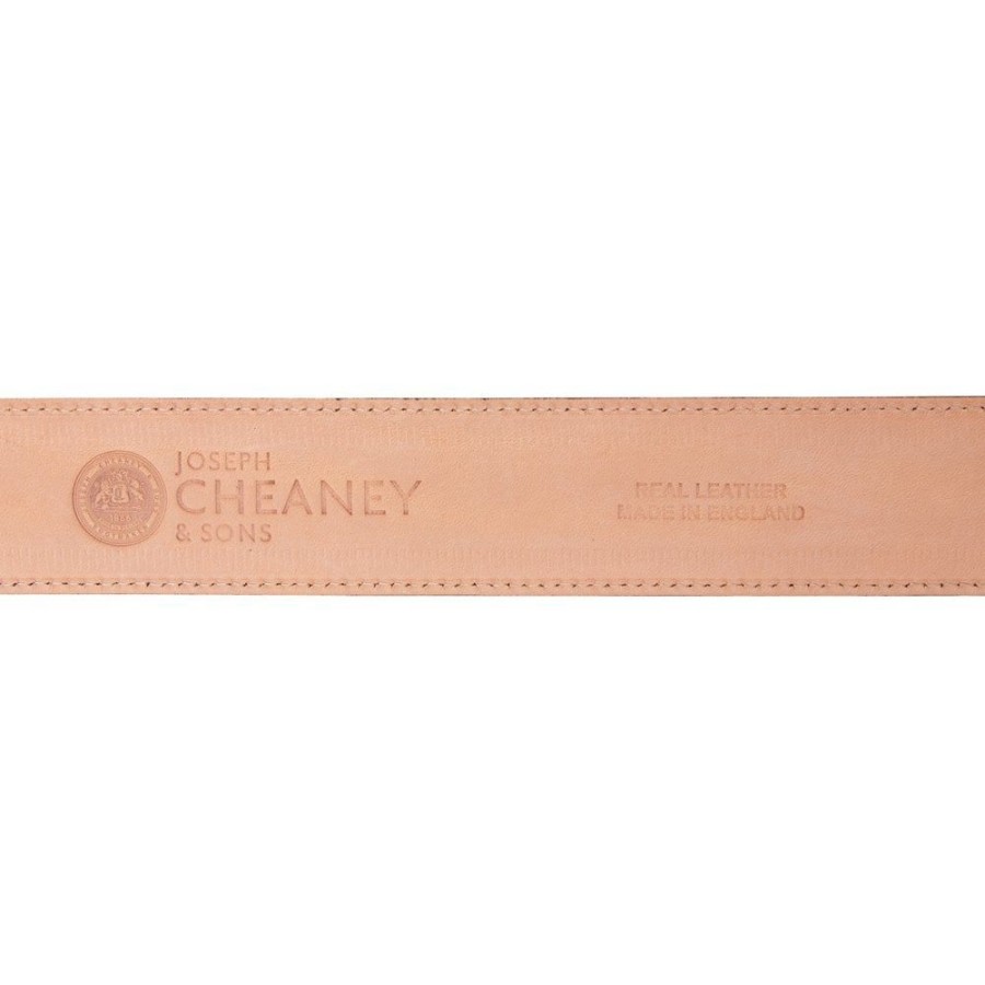 Accessories Cheaney | Mocha Brown Belt With Silver Buckle