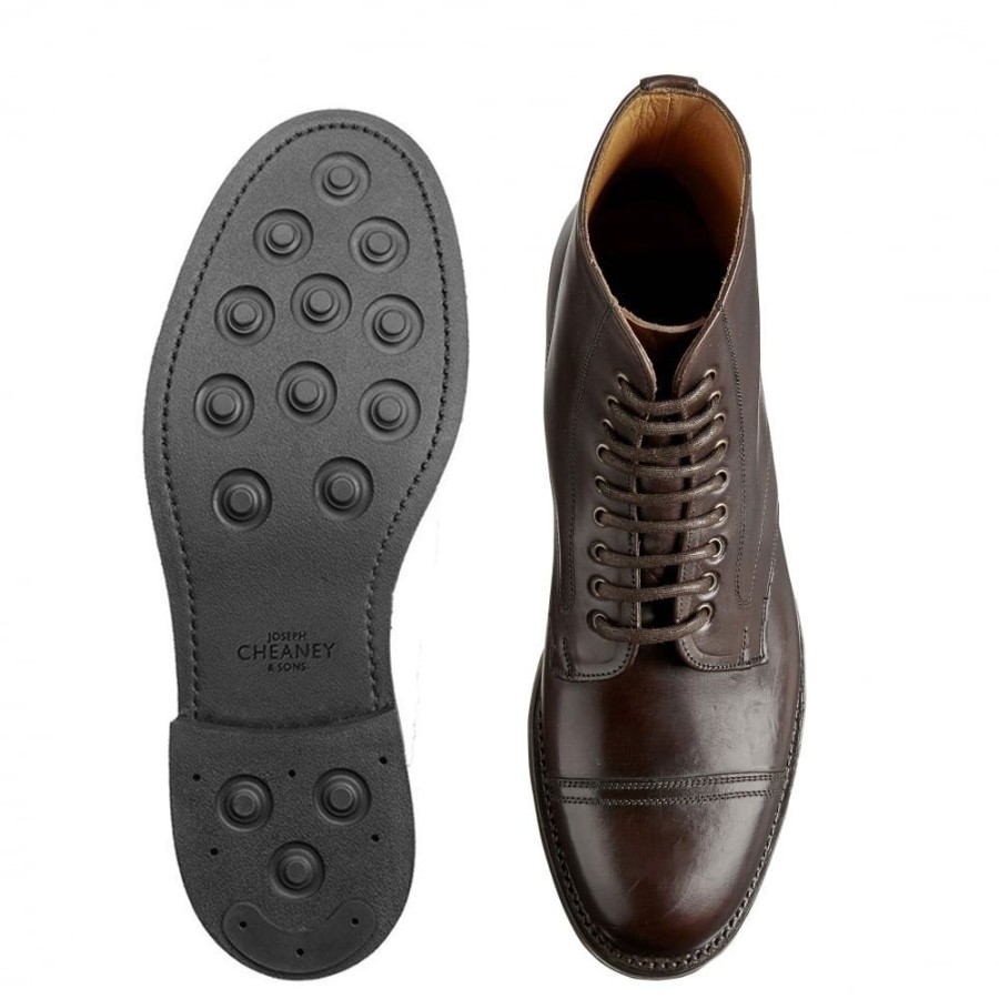 Men Cheaney Derby Boots | Jarrow R Derby Boot In Chicago Tan Chromexcel Leather