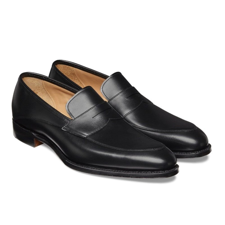 Men Cheaney Loafers | Lewisham Penny Loafer In Black Calf Leather