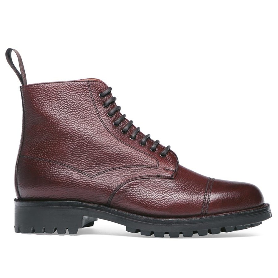 Men Cheaney Derby Boots | Pennine Ii C Veldtschoen Derby Boot In Burgundy Grain Leather