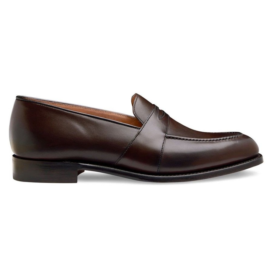 Men Cheaney Loafers | Gracechurch Penny Loafer In Dark Brown Calf Leather